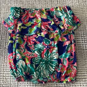Lilly Pulitzer Tropical Ruffle Tube Top